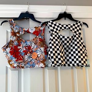 TWO SO sporty & colorful bra workout tops!!
